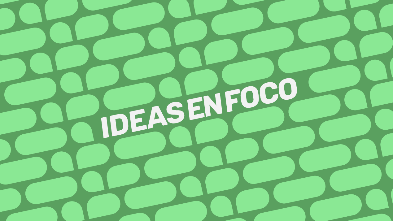 Sistema gráfico de Ideas en Foco con patrón verde